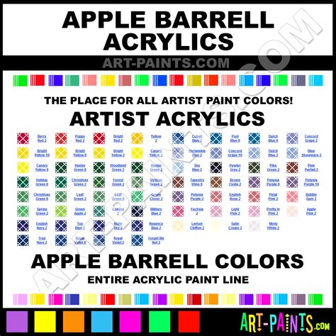 Apple Barrel Acrylic Paint Color Chart. Apple Barrel Acrylic Paint in Assorted Colors (2 oz), 21469, Flag …. 